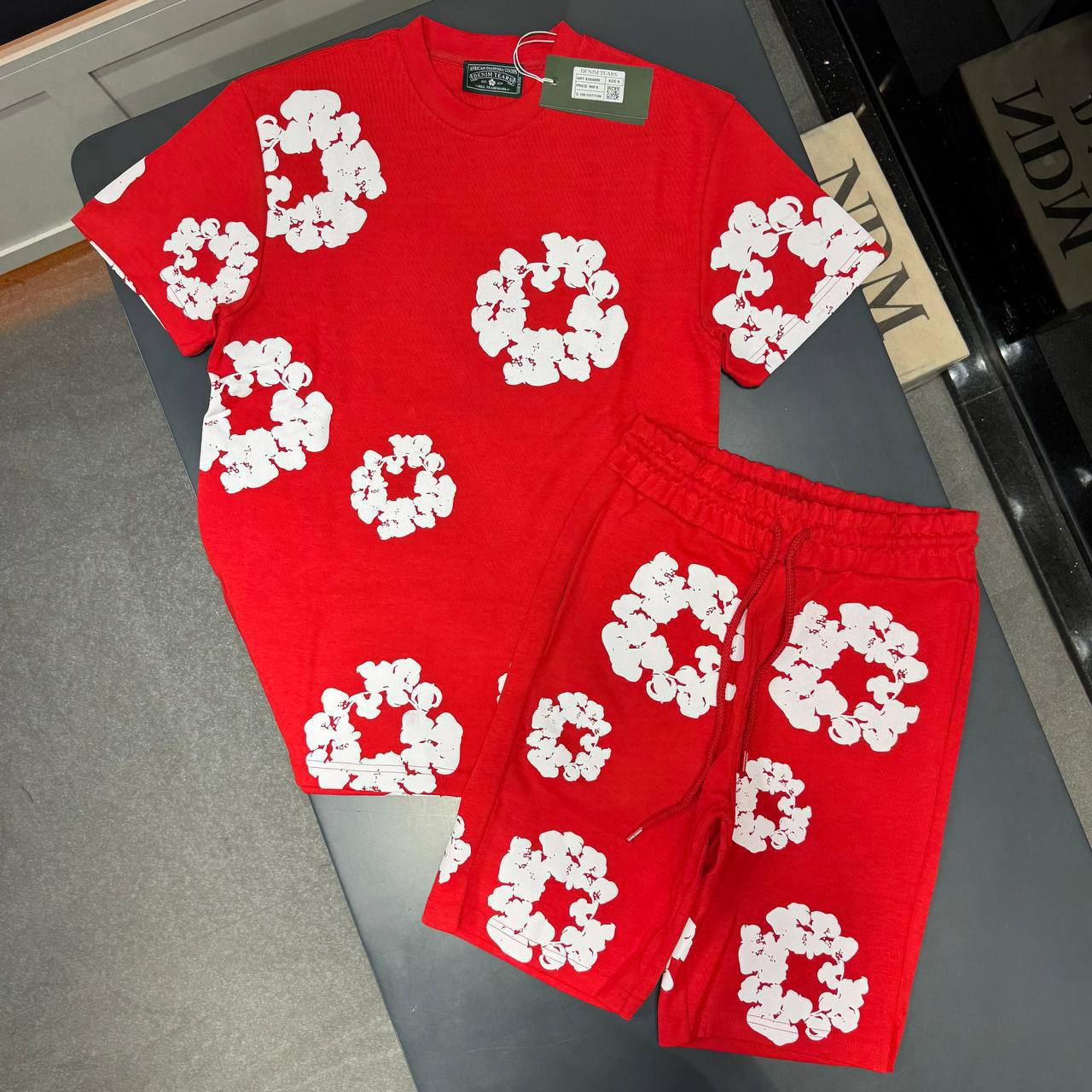 Men cotton short set
